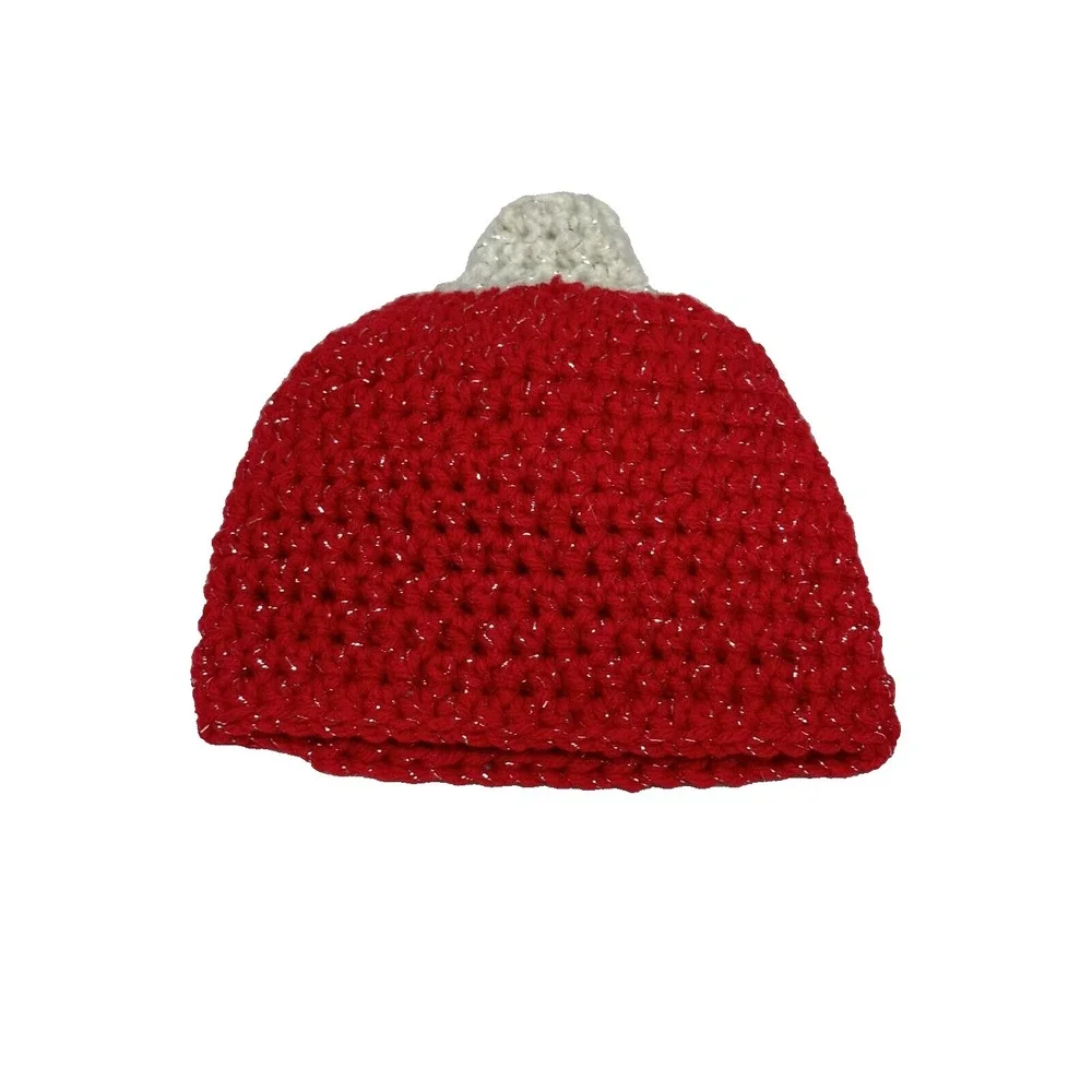 NEW‎ handmade crocheted newborn baby hat yarn christmas